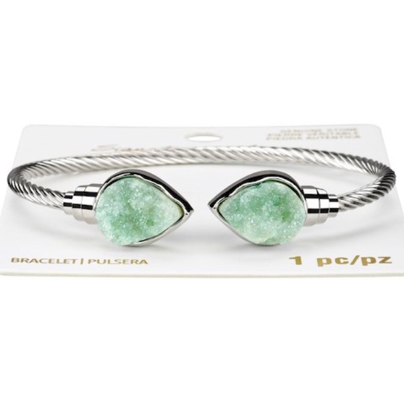 Jewelry - Genuine Mint Druzy Cuff Bracelet